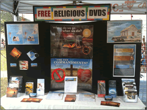 Image of the booth at the Kyle Market Days event.