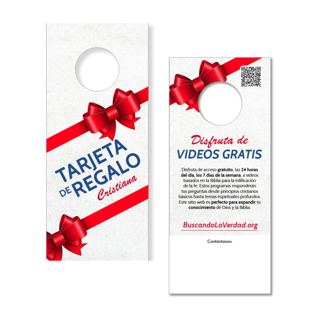 SPANISH Door Hanger: Tarjeta de Regalo Cristiana