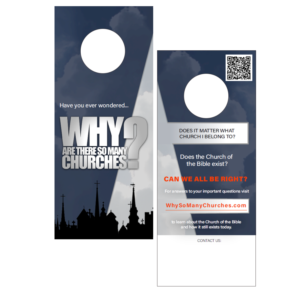 Door Hanger Why are there so many churches? WVBS Store
